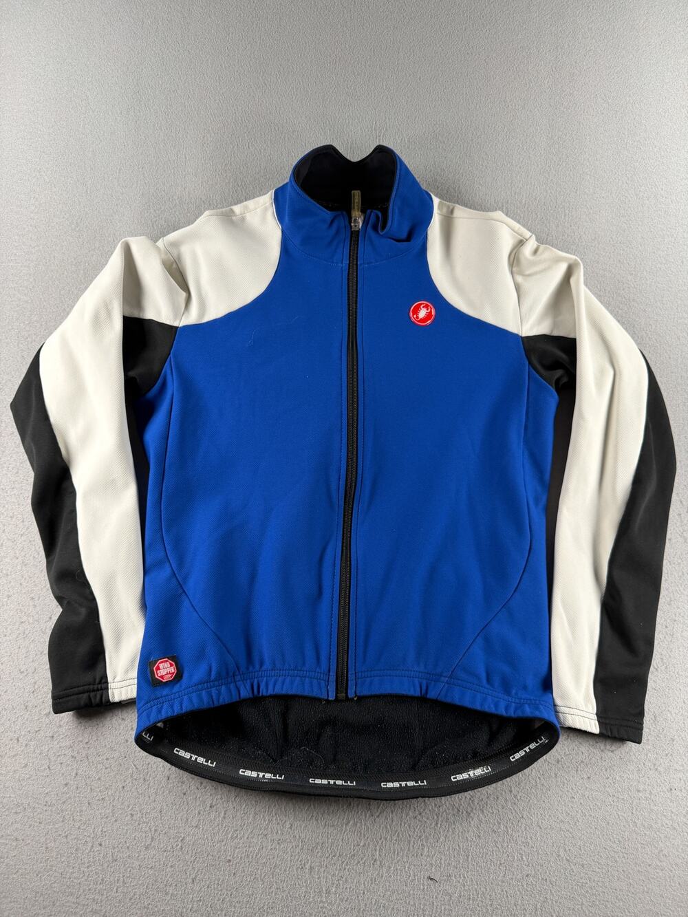Castelli Wind Stopper Gore Cycling Jacket Men's M Blue Full Zip Made in USA